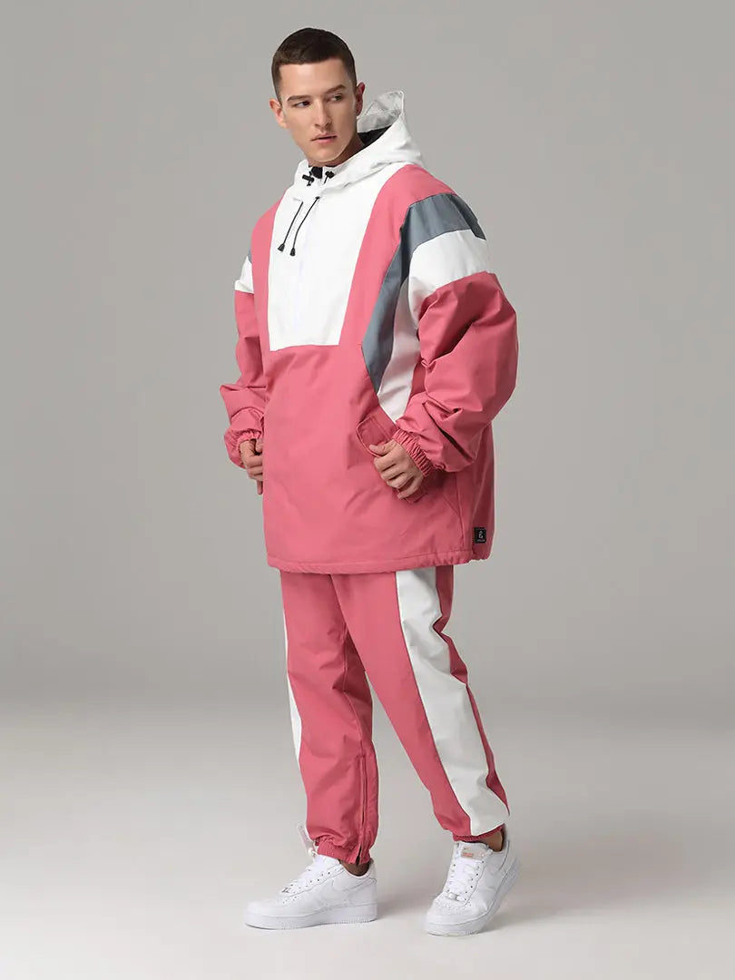 Men's Ski Suits Loose Hooded Ski Jackets and Pants Set