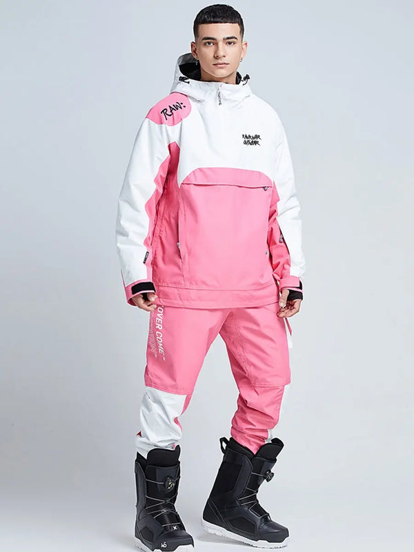 Men's Snowboard Jackets and Pants With Chest Pockets