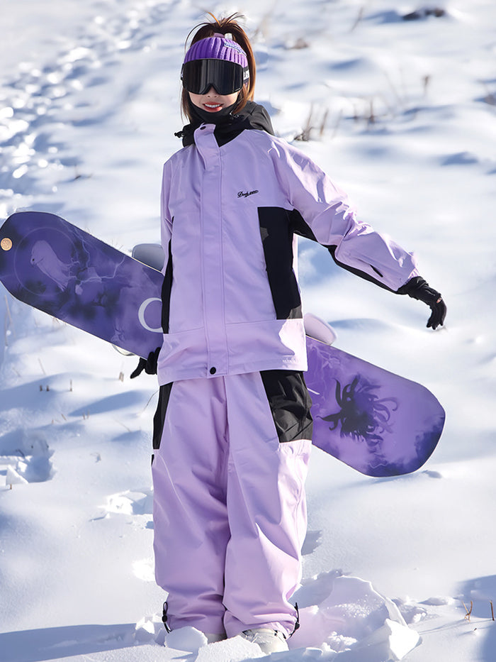 Female Pro Warm Skiing Suit Set Winter Snow Tracksuit Riuiyele