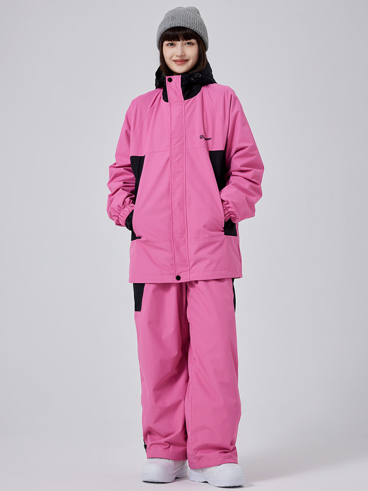 Female Pro Warm Skiing Suit Set Winter Snow Tracksuit