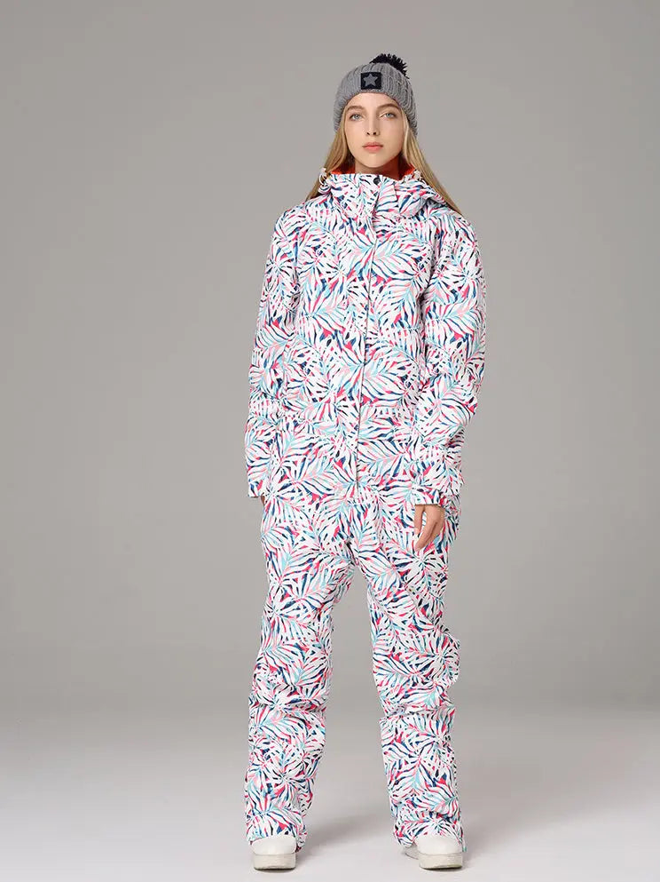 Printed One Piece Ski Suits Ski Onesies