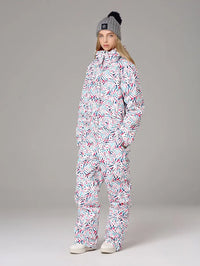 Printed One Piece Ski Suits Ski Onesies