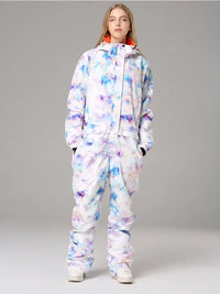 Printed One Piece Ski Suits Ski Onesies