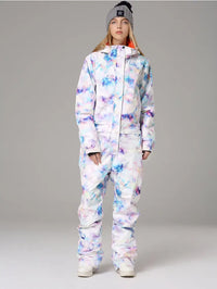 Printed One Piece Ski Suits Ski Onesies