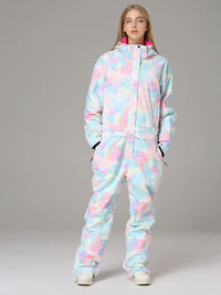 Printed One Piece Ski Suits Ski Onesies