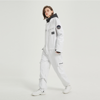 Loose Fit One-piece Ski Suits Insulated Snow Jumpsuits 