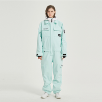 Loose Fit One-piece Ski Suits Insulated Snow Jumpsuits 