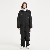 Loose Fit One-piece Ski Suits Insulated Snow Jumpsuits 