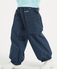 Baggy Denim Snow Overalls Pants Couple Style 