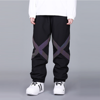 Unisex High Waist Snow Ski Pants Reflective Sportswear 