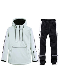 Reflective Women Ski Anorak Jacket & Overall Pants 