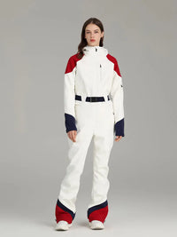 Retro Ski Suit Downhill One-piece Snowsuit