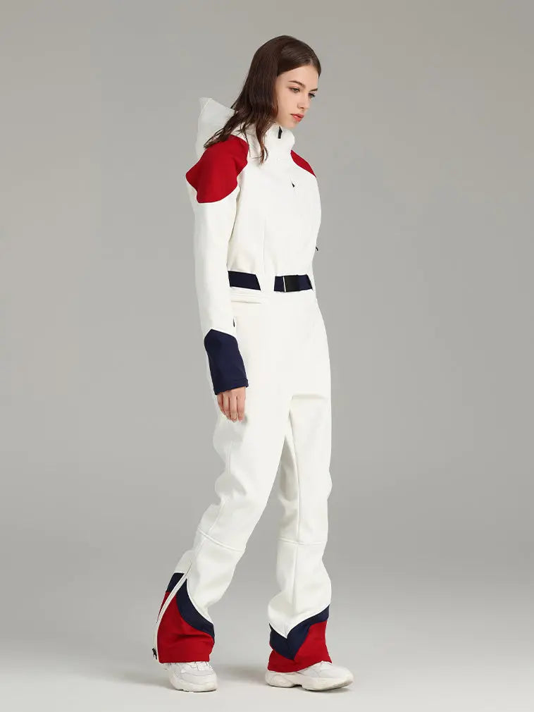 Retro Ski Suit Downhill One-piece Snowsuit