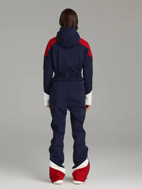 Retro Ski Suit Downhill One-piece Snowsuit