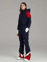 Retro Ski Suit Downhill One-piece Snowsuit