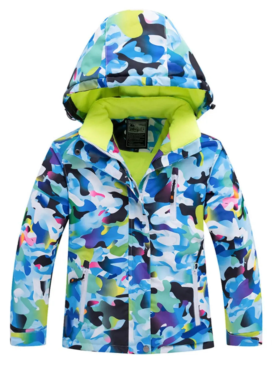 Riuiyele Boy Hooded Snow Ski Insulated Jacket 