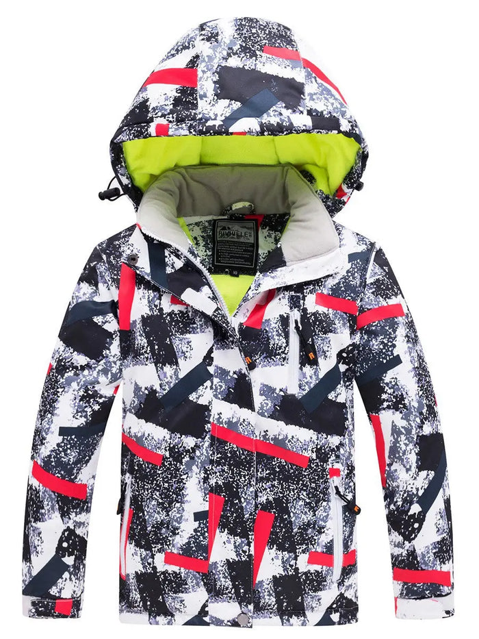 Riuiyele Boy Skiing Snowboarding Insulated Jacket Waterproof 