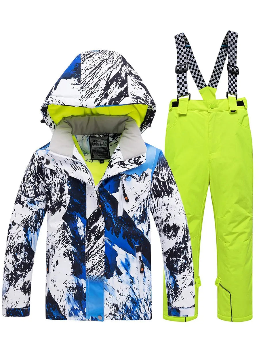 Riuiyele Boy Skiing Snowboarding Insulated Suits Breathable 