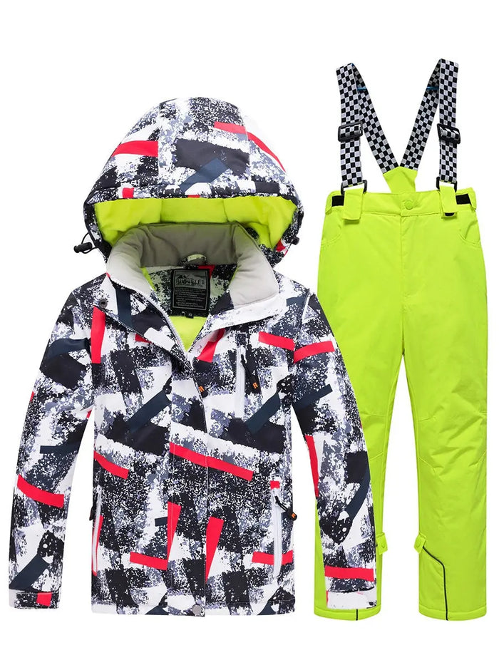 Riuiyele Boy Skiing Snowboarding Insulated Suits Windproof 