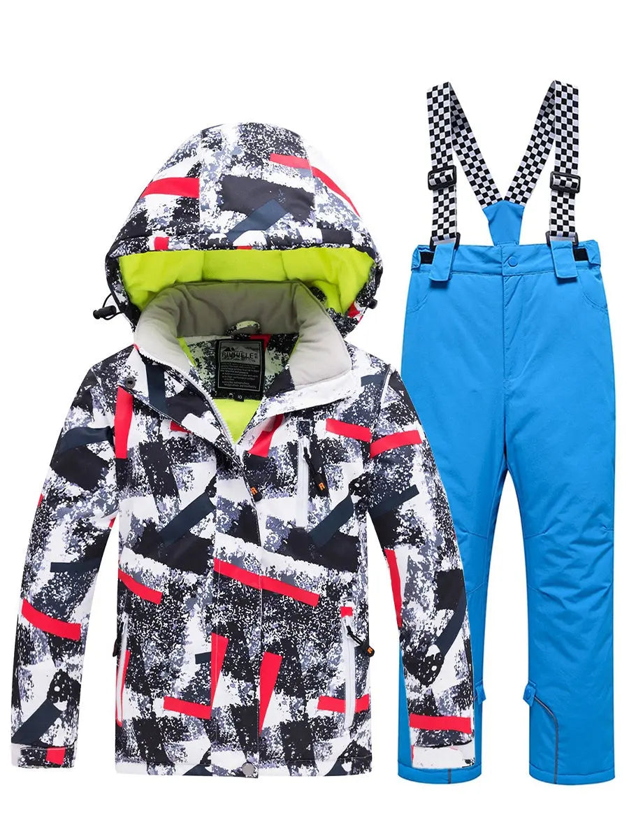 Riuiyele Boy Skiing Snowboarding Insulated Suits Windproof 