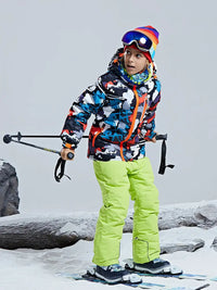 Riuiyele Boys Waterproof Windproof Snowsuit