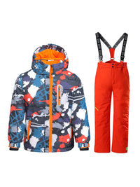 Riuiyele Boys Waterproof Windproof Snowsuit