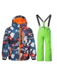 Riuiyele Boys Waterproof Windproof Snowsuit