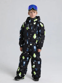 Riuiyele Boys' One-Piece Snow Suit Ski Snowboarding 