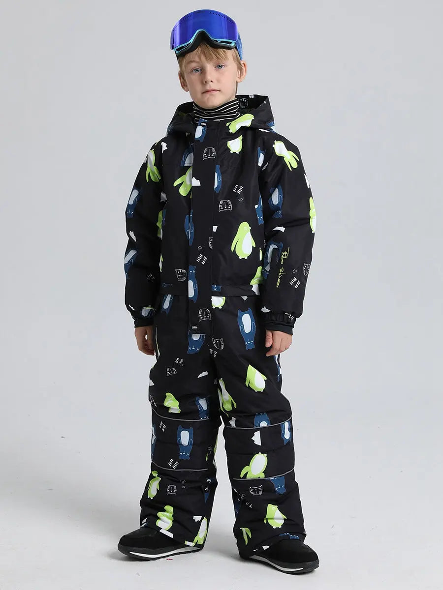 Riuiyele Boys' One-Piece Snow Suit Ski Snowboarding 