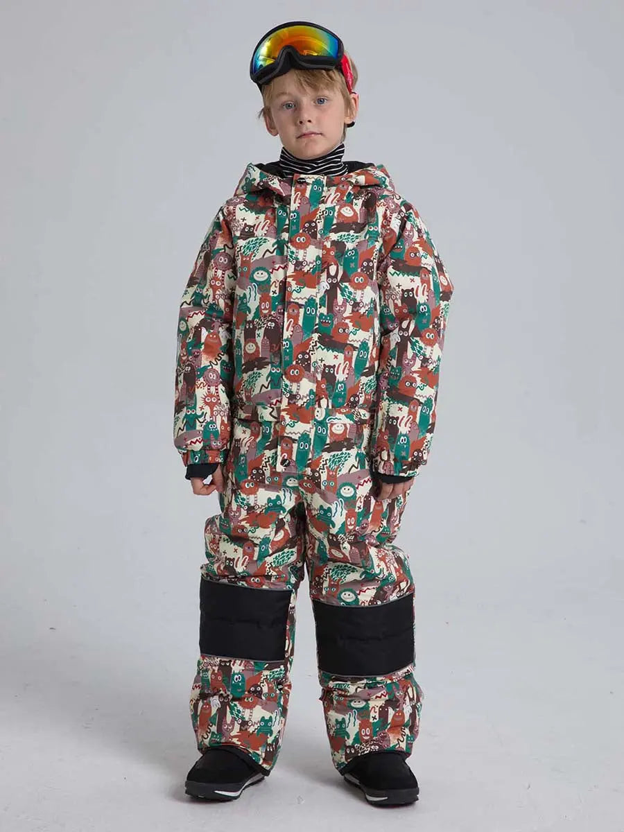 Riuiyele Boys' One-Piece Snow Suit Ski Snowboarding 