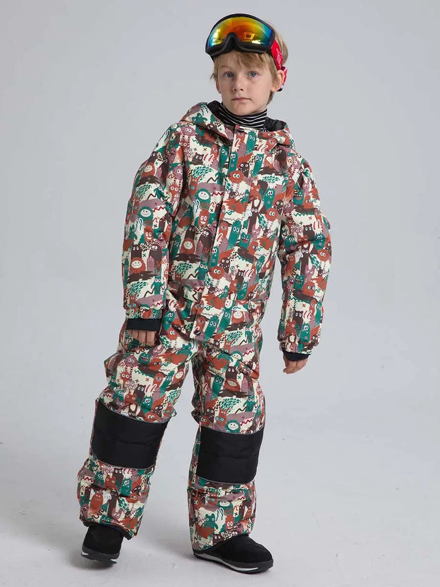 Riuiyele Boys' One-Piece Snow Suit Ski Snowboarding 