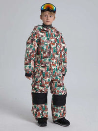 Riuiyele Boys' One-Piece Snow Suit Ski Snowboarding 