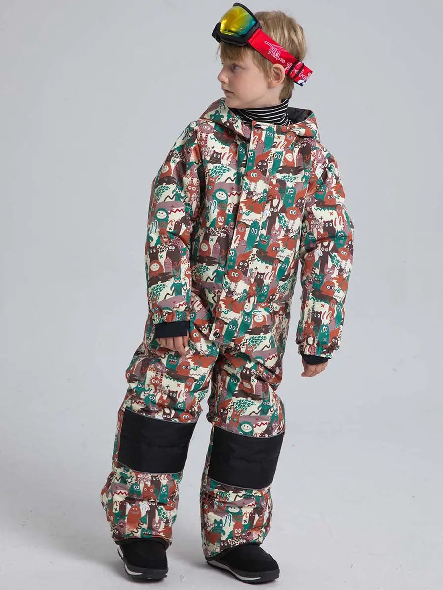 Riuiyele Boys' One-Piece Snow Suit Ski Snowboarding 