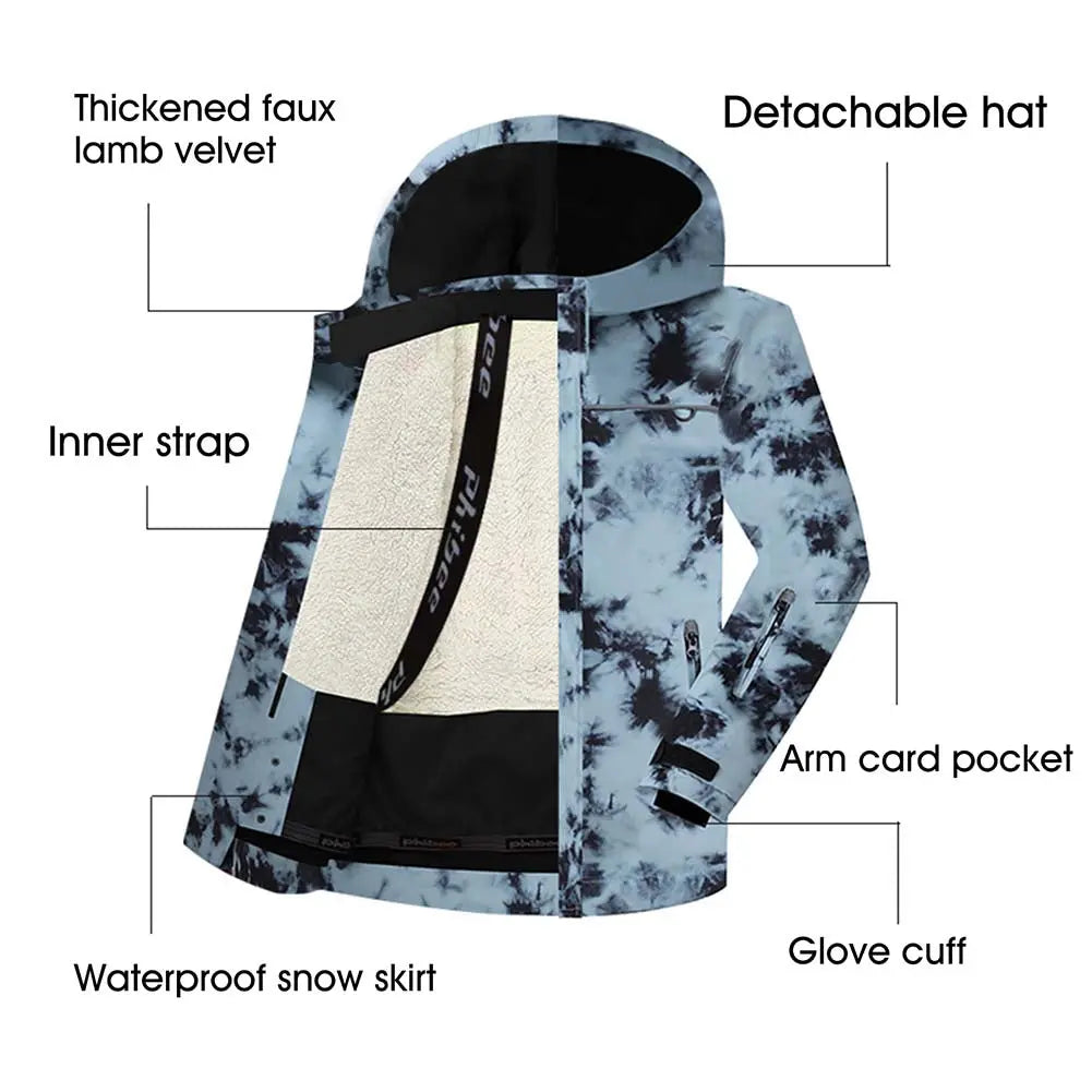 Riuiyele Boys' Ski Snowboarding Snow Jacket 