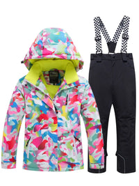 Riuiyele Girl Hooded Snow Ski Insulated Set 