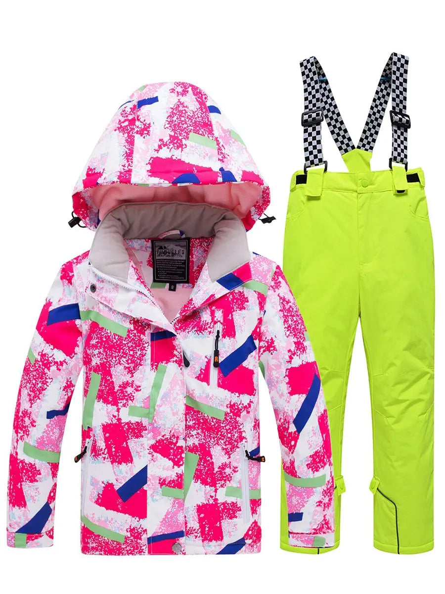 Riuiyele Girl Insulated Skiing Snowboarding Set Waterproof 