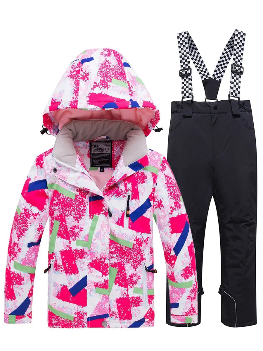 Riuiyele Girl Insulated Skiing Snowboarding Set Waterproof 