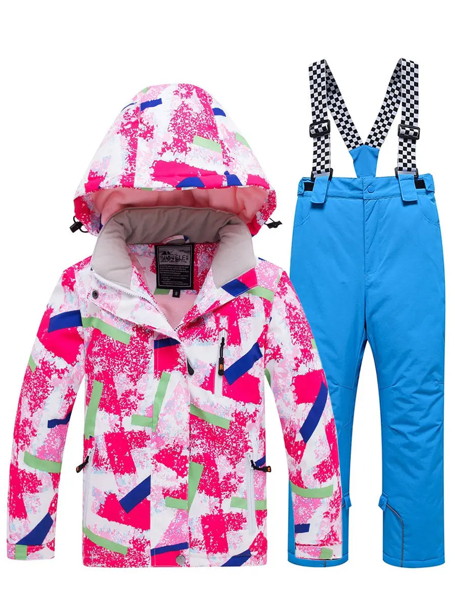 Riuiyele Girl Insulated Skiing Snowboarding Set Waterproof 