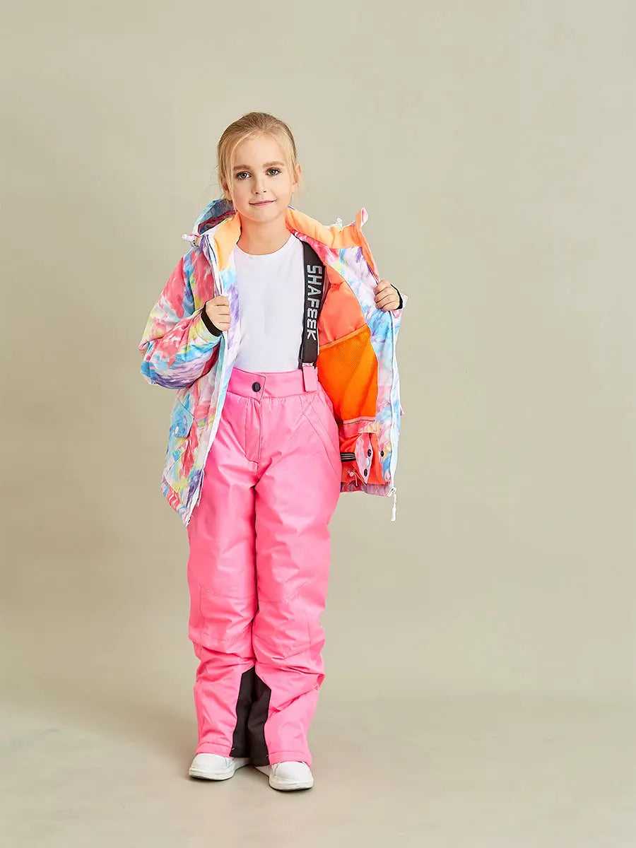 Riuiyele Girl Insulated Snow Jacket Waterproof 