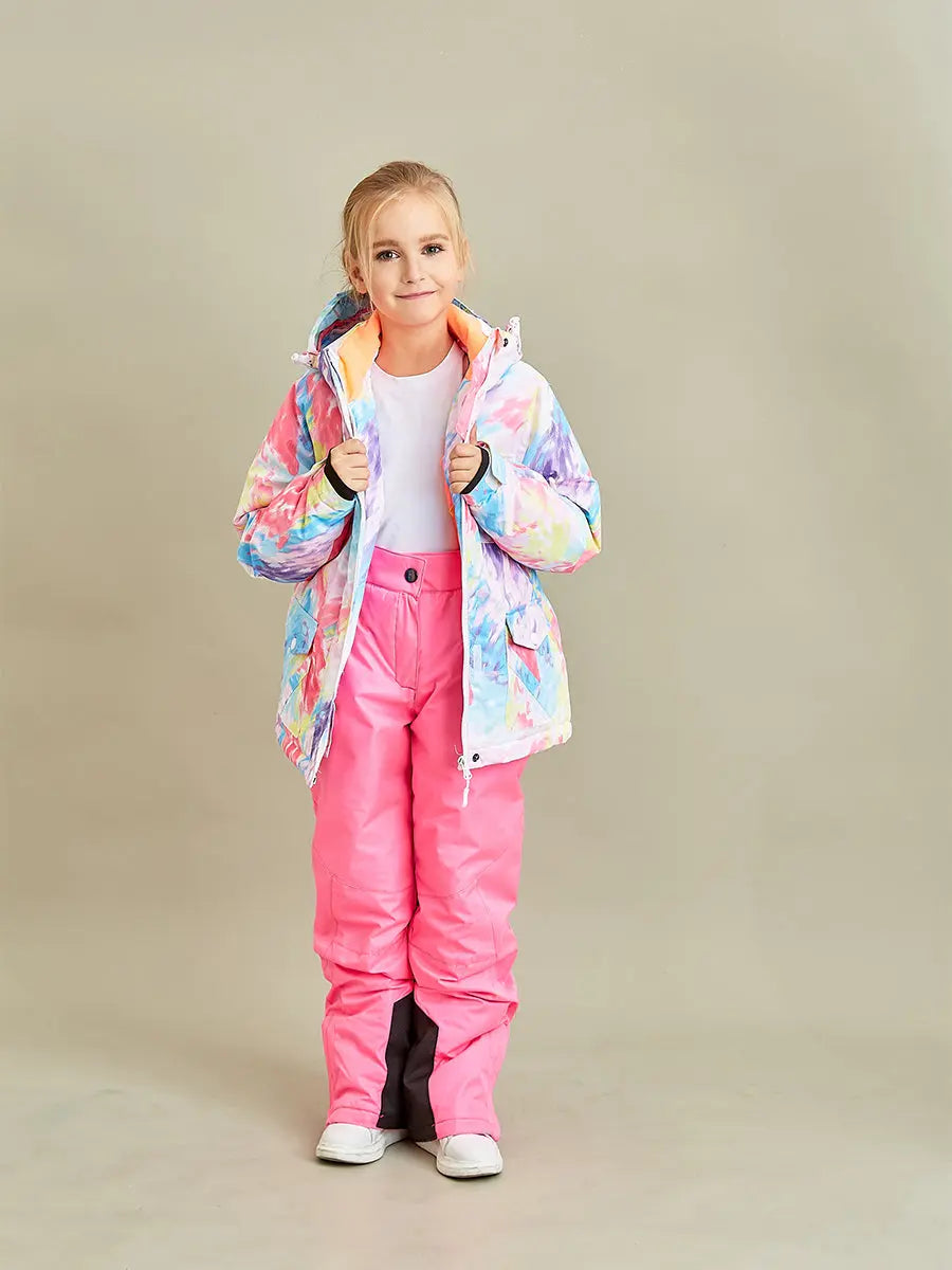 Riuiyele Girl Insulated Snow Jacket Waterproof 