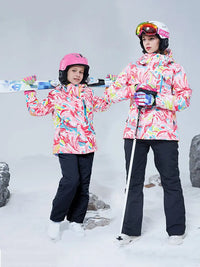 Riuiyele Girls Windproof Waterproof Ski Jacket & Pants Snowsuit