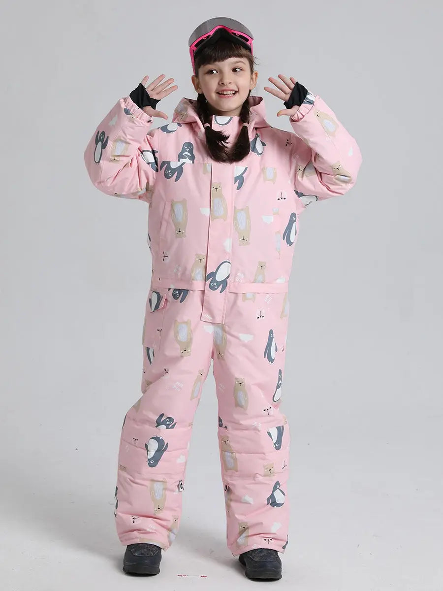 Riuiyele Girls' One-Piece Snow Suit Ski Snowboarding 