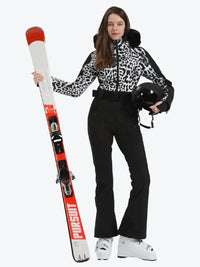 Leopard Slim One Piece Ski Suit