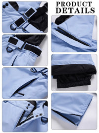 Riuiyele Men Detachable Ski Bibs & Pants 