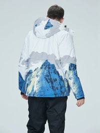 Riuiyele Men Mountain Graphic Ski Jacket 