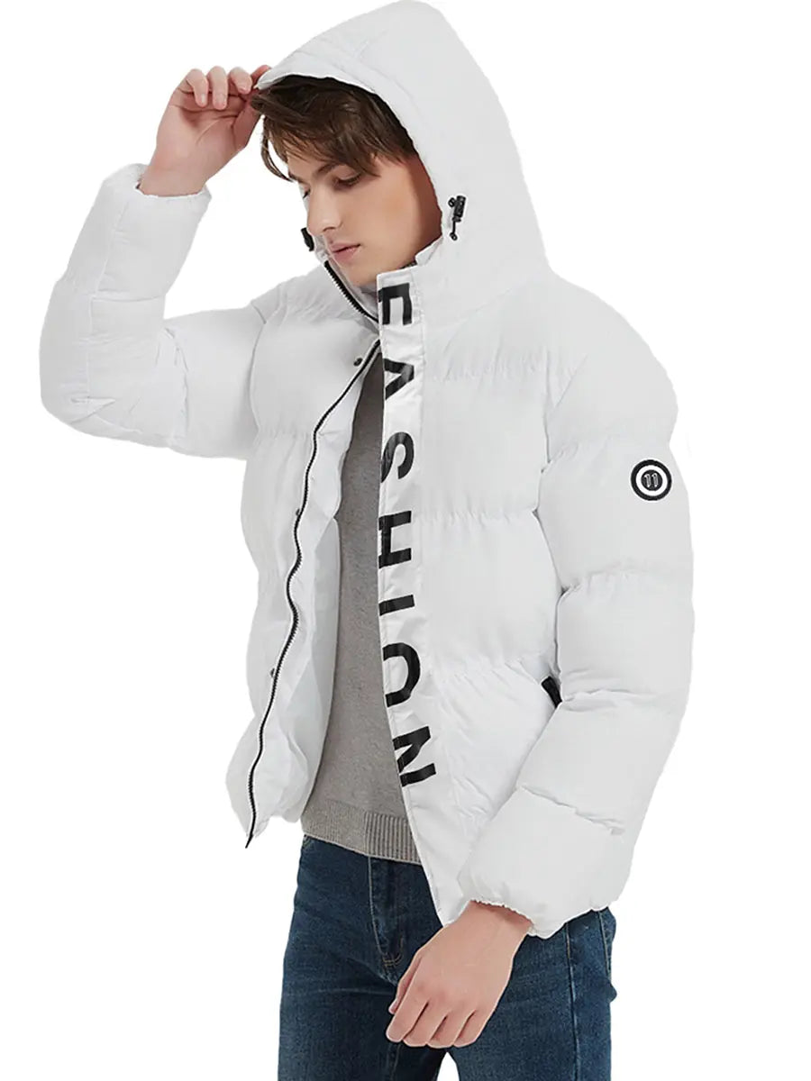 Riuiyele Men Puffer Jacket Coat with Hood