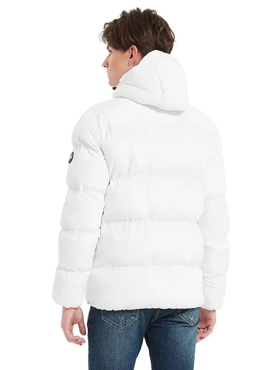 Riuiyele Men Puffer Jacket Coat with Hood