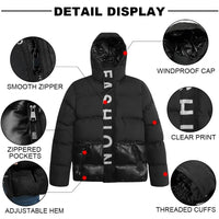 Riuiyele Men Puffer Jacket Coat with Hood