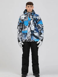 Riuiyele Men Skiing Snowboarding Jacket Windproof 