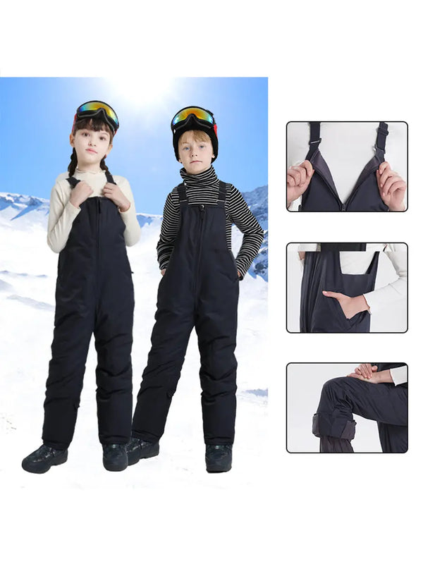 Riuiyele Ski Snow Suspender Bib Pant - Big Kids' 